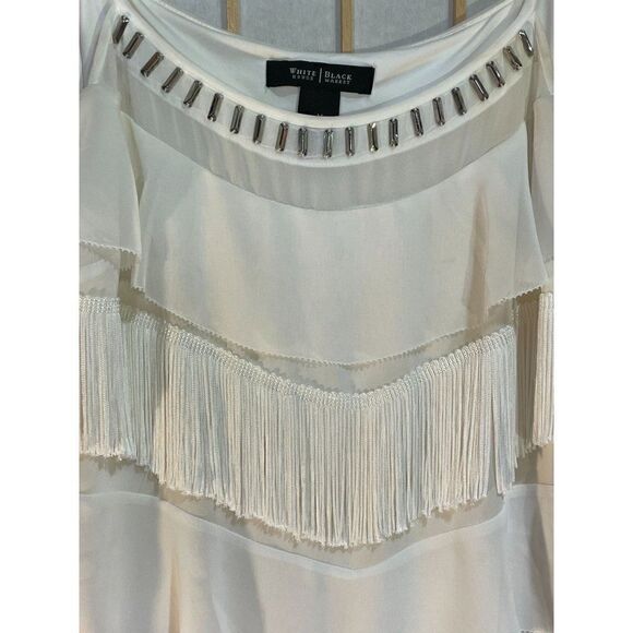 WHBM Med Fringe Sleeveless Blouse - Picture 4 of 16
